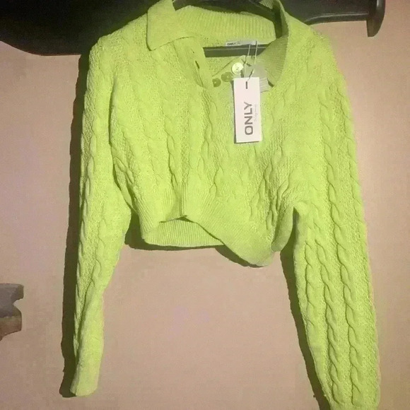 Only Cropped Polo Knit NWT - Picture 1 of 8